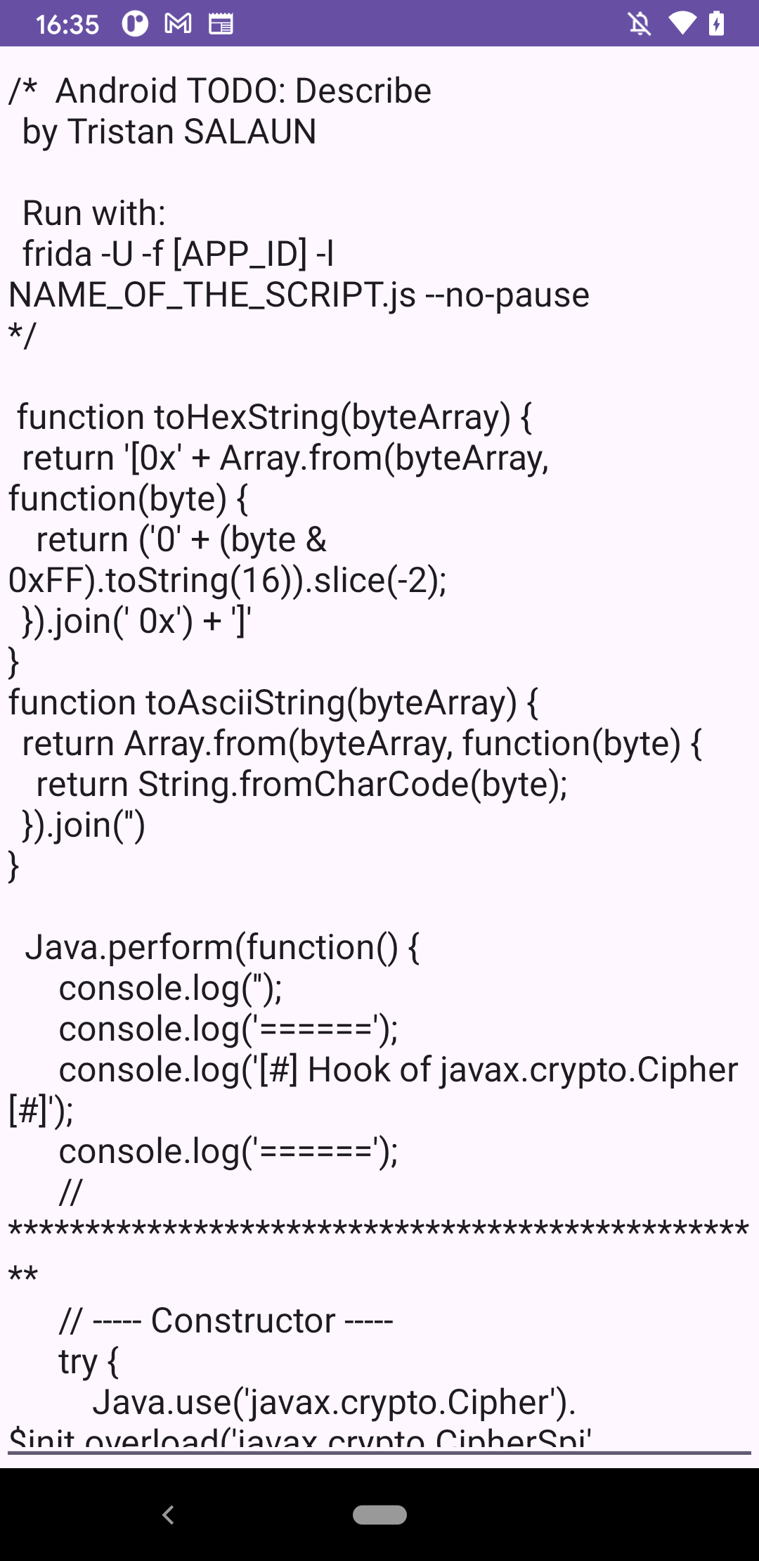 Android frida reflexion