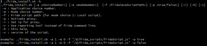Frida script parameters